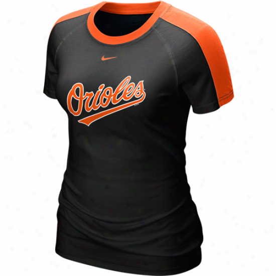 Nike Baltimore Orioles Ladies Black 2011 Centerfield T-shirt