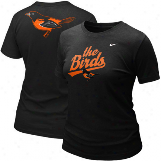 Nike Baltimore Orioles Ladies Black Local T-shirt-