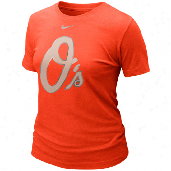 Nike Baltimore Orioles Ladies Blended Graphic Tri-blend T-shirt - Orange