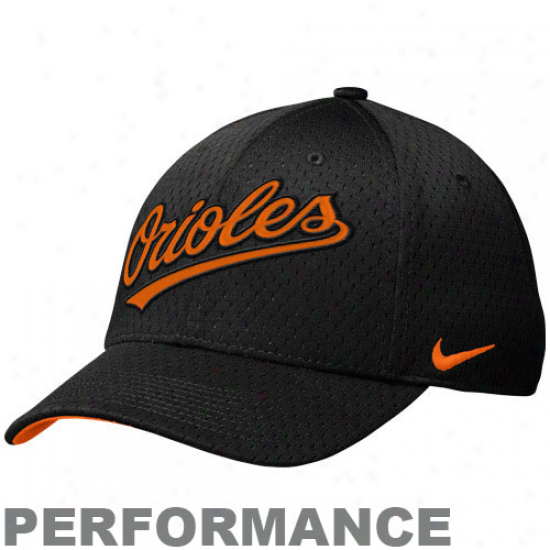 Nike Baltimore Oriokes Legacy 91 Mesh Swoosh Flex Fit Acting Hat - Murky