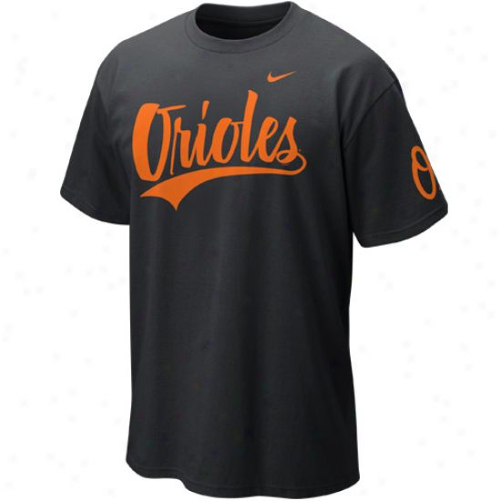 Nike Batimore Orioles Script Premium T-shirt - Black