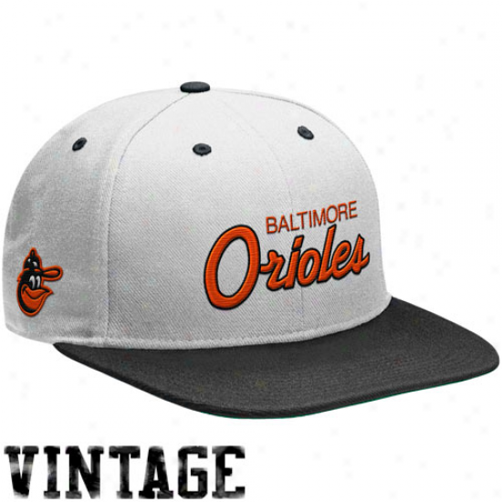 Nike Baltimore Orioles White-glack Cooperstown Snapback Adjustable Hat