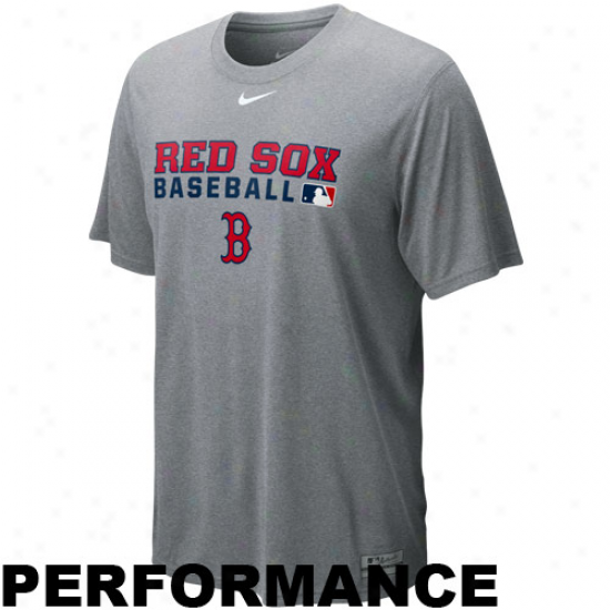 Nike Boston Red Sox Ash Team Issue Lehend Performance T-shirt