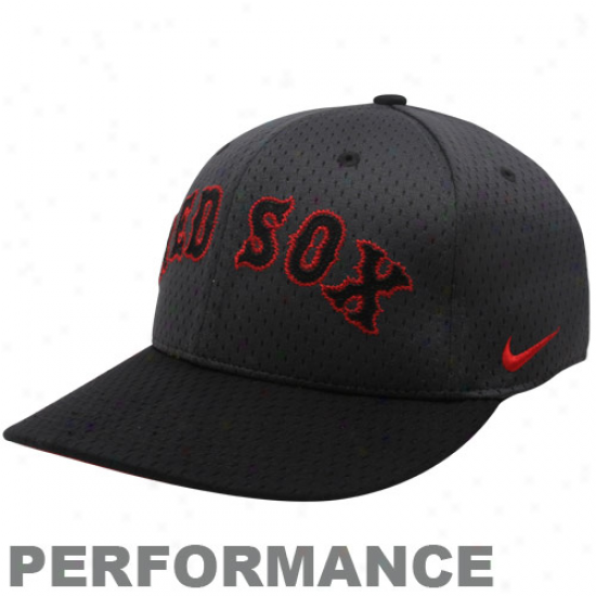 Nike Boston Red Sox Mourning Mesh Performance Flex Fit Hat