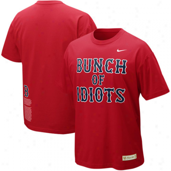 Nike Boston Red Sox Bunch Of Idiots Ricalry Tri-blend T-shirt - Red