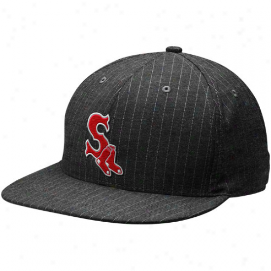 Nike Boston Red Sox Charcoal Pinstripe Swoosh Flex Fit Unisex Hat