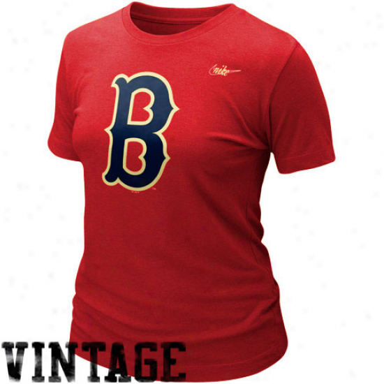 Nike Boston Red Sox Cooperstown Blebded Graphic Tri-blend T-shirt - Red