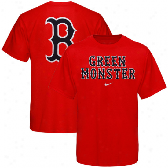 Nike Boston Red Sox Green Monster Local T-shirt- Red