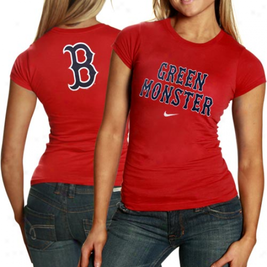 Nike Boston Red Sox Ladies Red Local T-shirt-