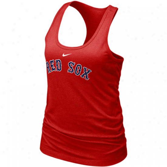 Nike Boston Red Sox Ladies Red Mlb Bling Pdemium Racerback Tank Top