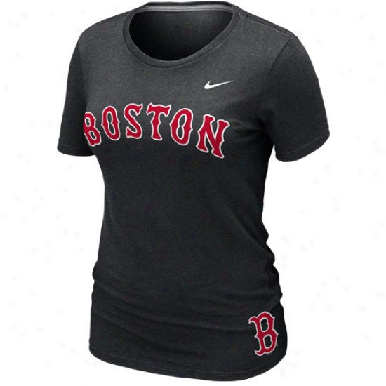 Nie Boston Red Sox Ladies Seasonal Graphic T-shirt - Black