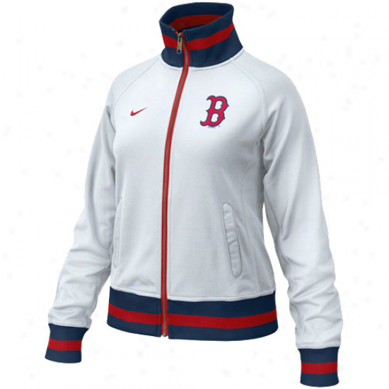 Nike Boston Red Sox Ladies White Trail Jacket