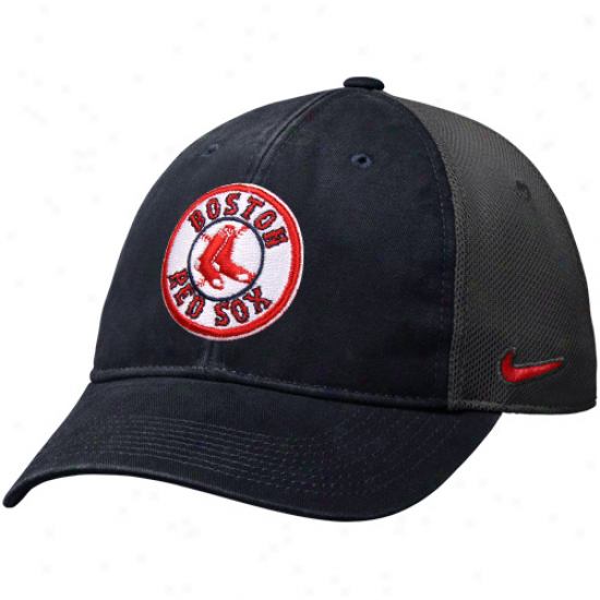 Nike Boston Red Sox Legacy 91 Swoosh Flex Accommodate Hat - Navy Blue