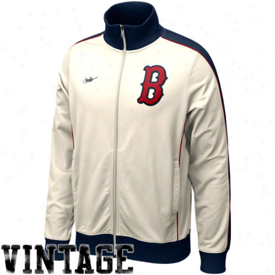 Nike Boston Red Sox Natural Cooperstown Full Zip Track Jacket