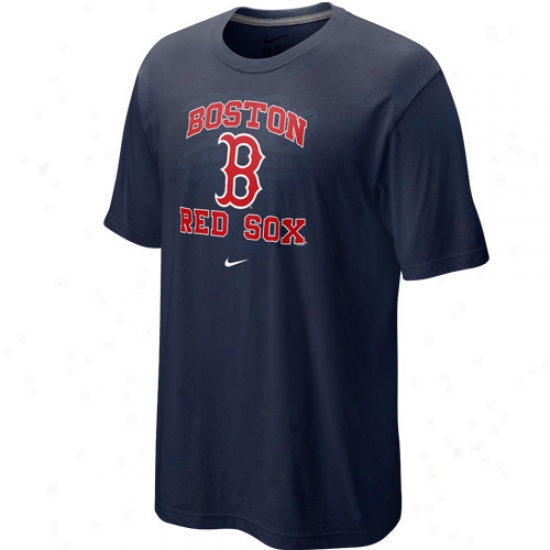 Nike Boston Red Sox Navy Blue Team Arch T-shirt