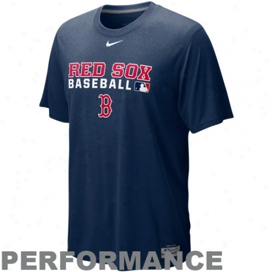 Nike Boston Red Sox Navy Blue Team Deliver Legend Performance T-shi5t