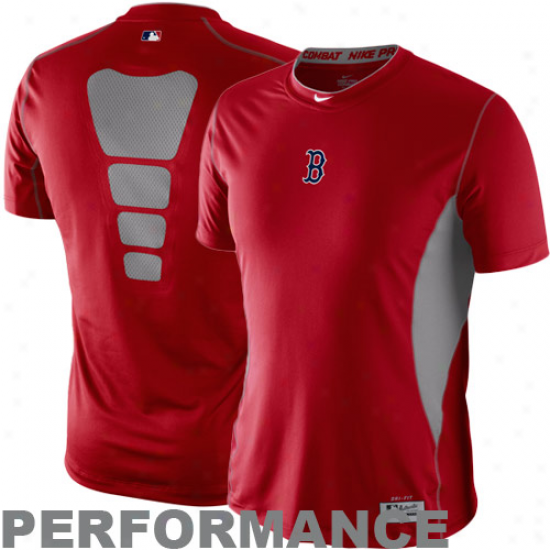 Nike Boston Red Sox Red Pro Comvat Hypercool Performance Top