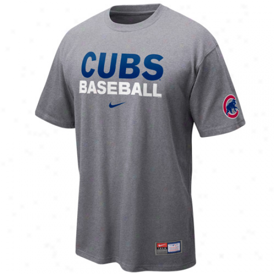 Nike Chicago Cubs Ash 2011 Mlb Practice T-shirt