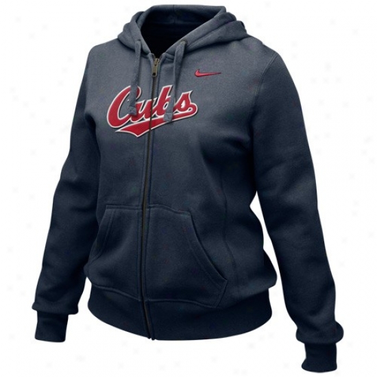 Nike Chicago Cubs Chicago Cubs Ladies Navy Classic Full Zip Hoody