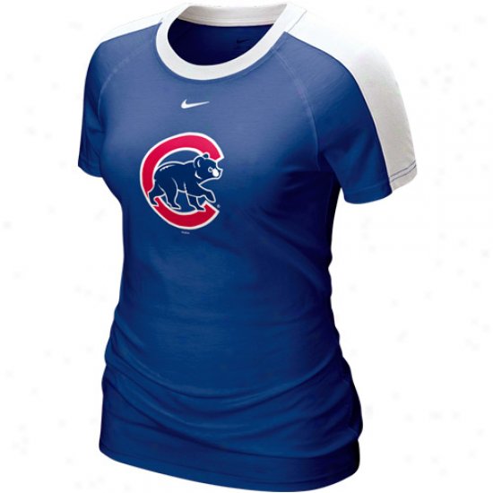 Nike Chicago Cubs Ladies Royal Blue 2011 Centerfield T-shirt