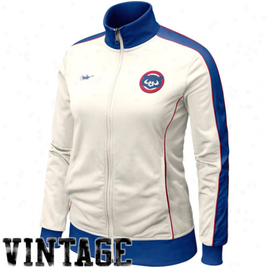 Nike Chicago Cubs Ladies Pale Cooperstown Full Zip Jacket