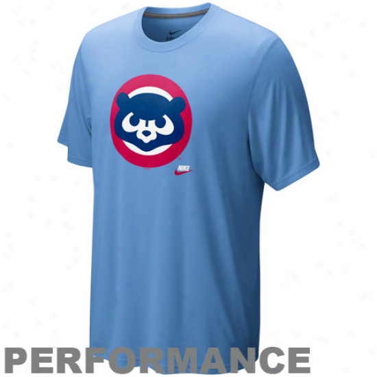 Nike Chicago Cubs Light Blue Dri-fit Legend Vintage Performance T-shirt