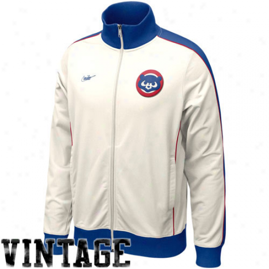 Nike Cgicago Cubs Natural Cooperstown Full Zip Track Jacket