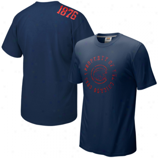 Nike Chicago Cubz Navy Blue Around The Horn T-shirt