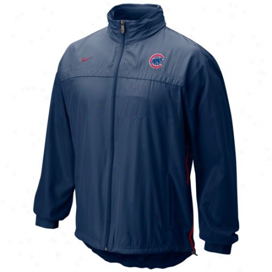 Nike Chicago Cubs Navy Blue Mlb Full Zip Wind Jacket