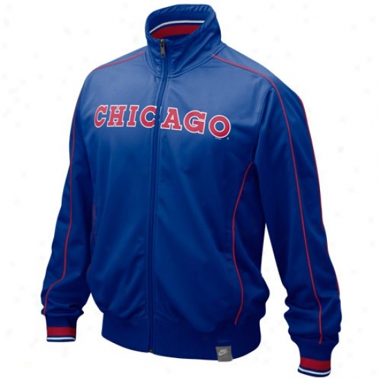 Nike Chicago Cubs Royal Blue Cooperstown Ducks On The Ponf Jacket