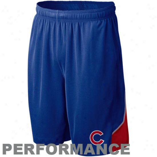 Nike Chicago Cubs Royal Livid Mlb Authentic Collection Performance Training Shorts