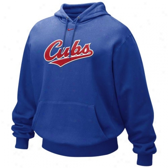 Nike Chicago Cubs Equipment Twill Hoodie Sweatshirt - Royal Blue