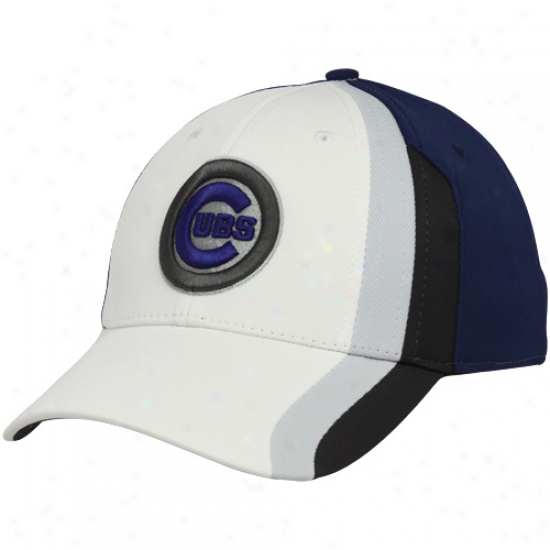 Nike Chicago Cubs White-royal Blue Tactile Legacy 91 Flex Fit Hat