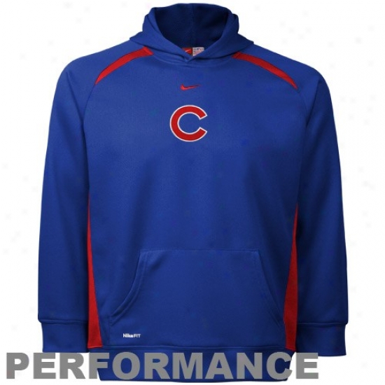 Nike Chicago Cubs Youth Royal Blue Mlb Performance Mesh Hopdy Sweatshirt