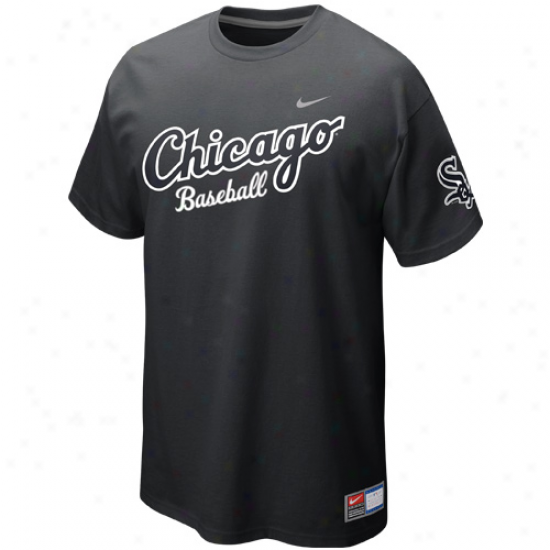 Nike Chicago White Sox Away Custom T-shirt - Graphite