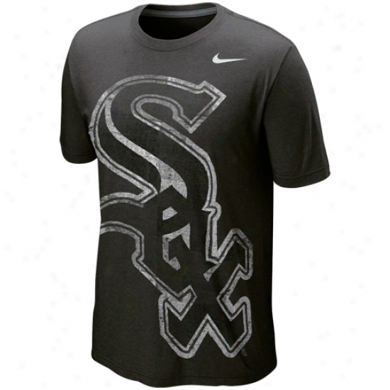 Nike Chicago White Sox Big Logo Ti-blend T-shirt - Charcoal