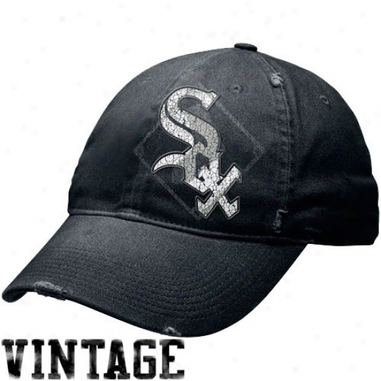 Nike Chicago White Sox Black Stacked Up Heritage 86 Unisex Adjustable Hat