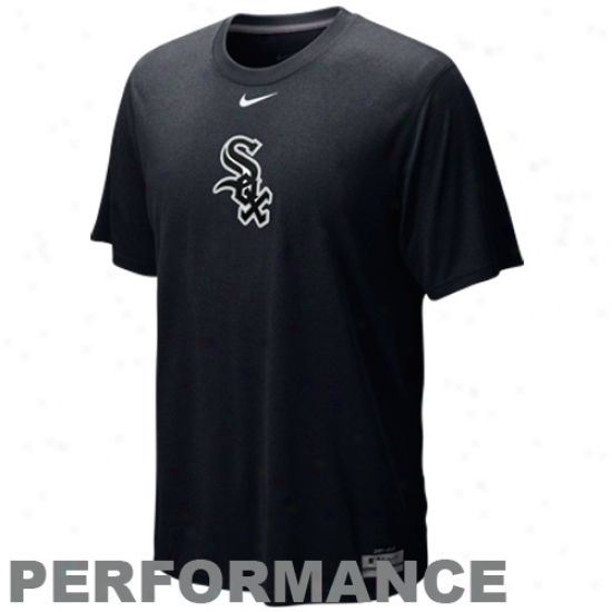 Nike Chicago White Sox Black Team Issie Leegnd Logo Accomplishment T-shirt