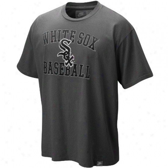 Nike Chicago White Sox Charcoal Southpaw Organic Vintage Washed T-shirt