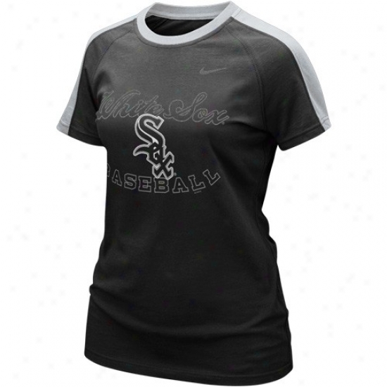 Nike Chicago Pale Sox Ladies Black Center Field T-shirt-