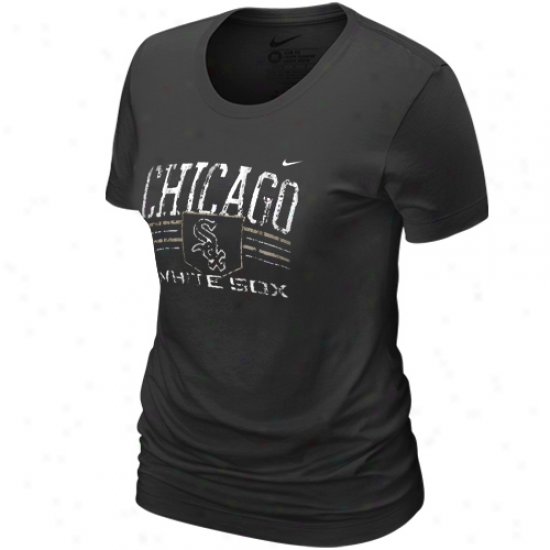 Nike Chicago White Sox Ladues Black Home Battle-~ Tri-blend T-shirt