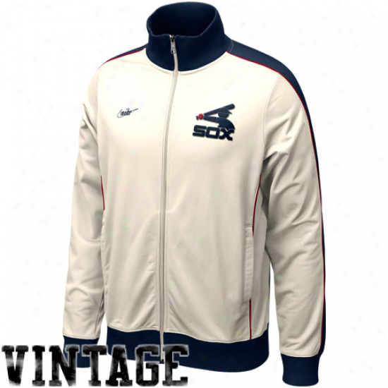 Nike Chicago White Sox Natural Cooperstpwn Full Zip Track Jacket