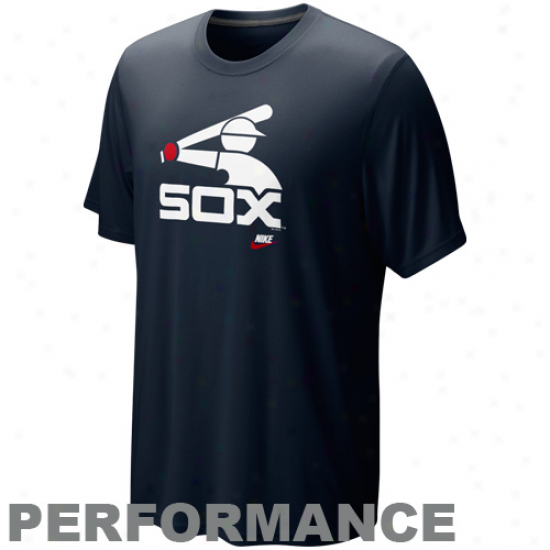 Nike Chicago White Sox Navy Blue Dri-fit Legend Vintage Performance T-shirt