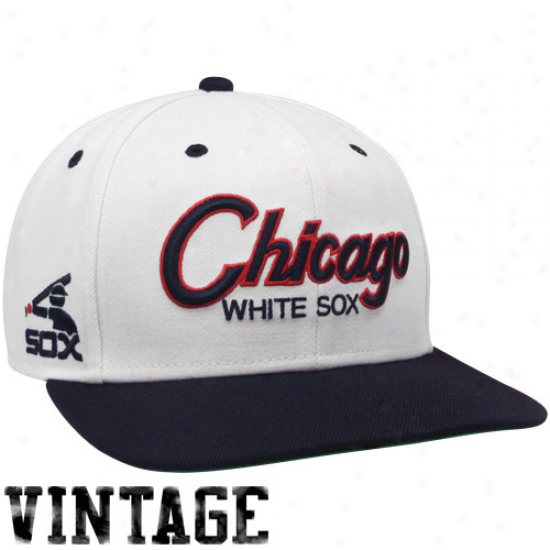 Nike Chicago White Sox White-black Cooperstown Snapback Adjustable Hat