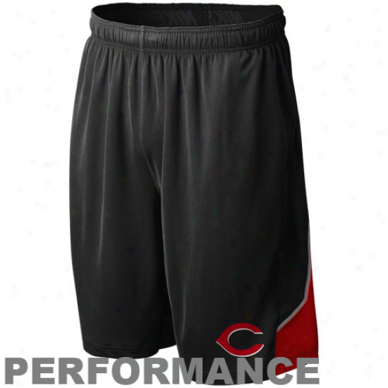 Nike Cincinnati Reds Black Mlb Authentic Collection Performance Training Shorts