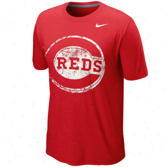 Nike Cincinnati Reds Blended Graphic Tri-blend T-shirt - Red