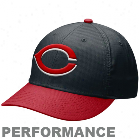 Nike Cincinnati Reds Dri-fit Practice Adjustable Hat - Black