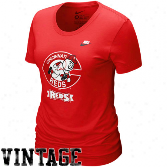 Nike Cincinnati Reds Ladies Red On Deck T-shirt