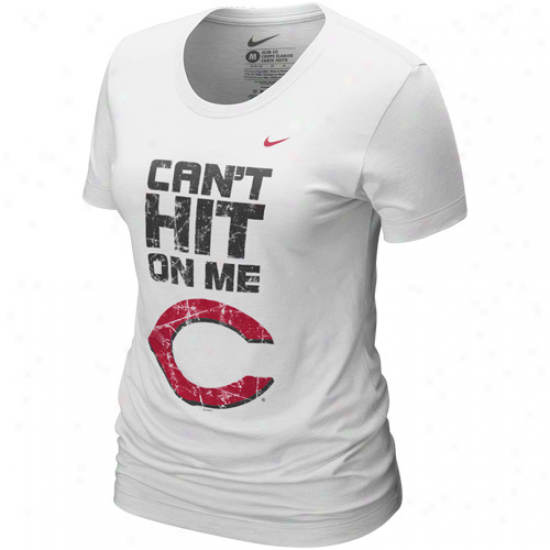 Nike Cincinnati Reds Ladies White Can't Hig On Me T-shirt