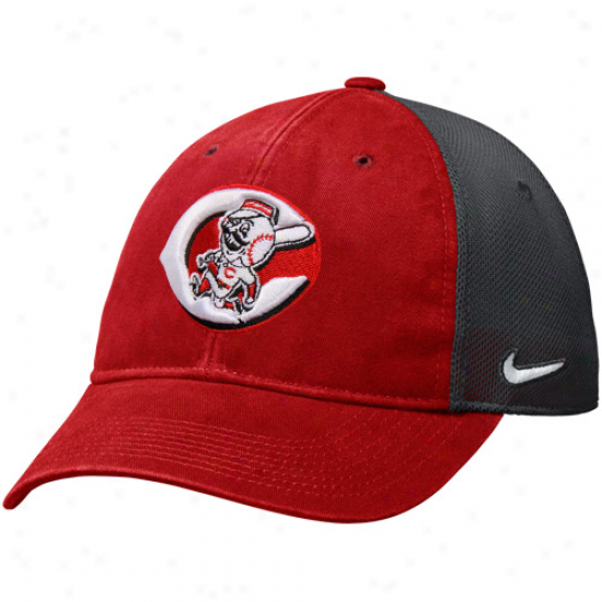 Nike Cincinnati Reds Bequest 91 Swoosh Flex Fit Hat - Red